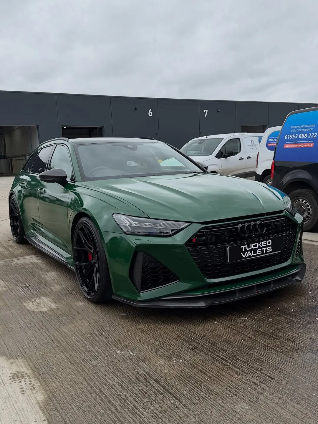 Green Audi RS6 Avant detailed in Norwich
